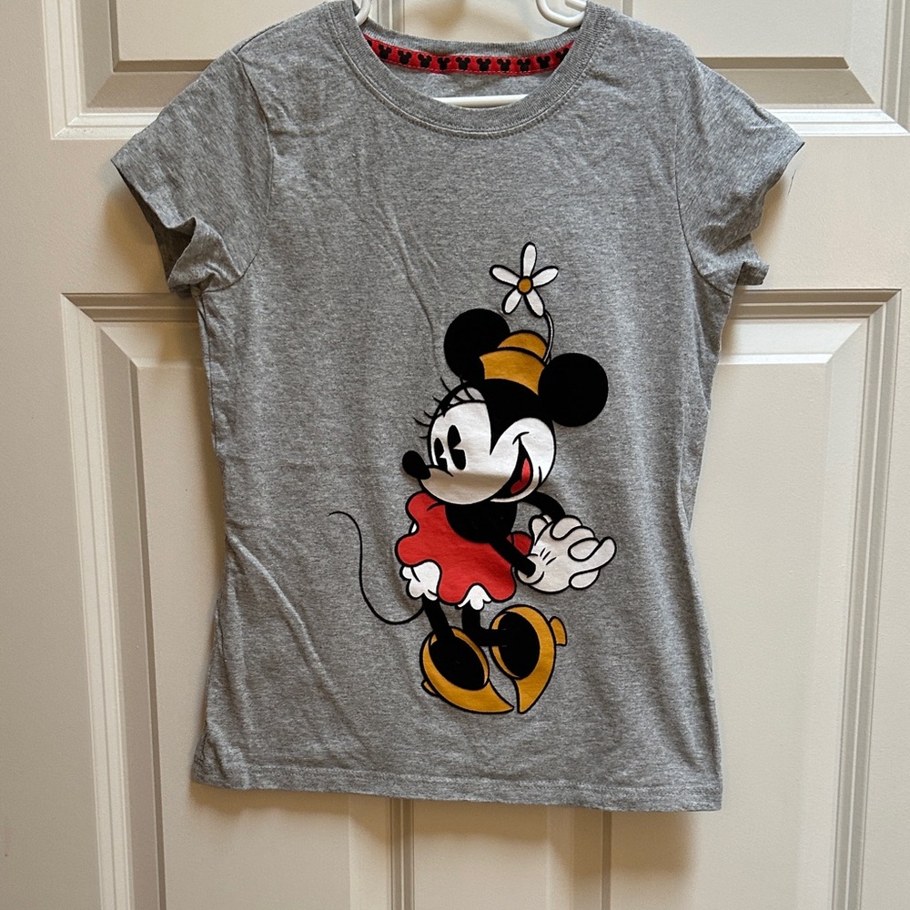 Disney Minnie Mouse Gray and Red Kids Tee
